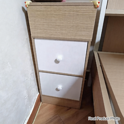 Modern Minimalist Rectangular Medium Density Fiberboard Nightstand 1-Drawer For Bedroom