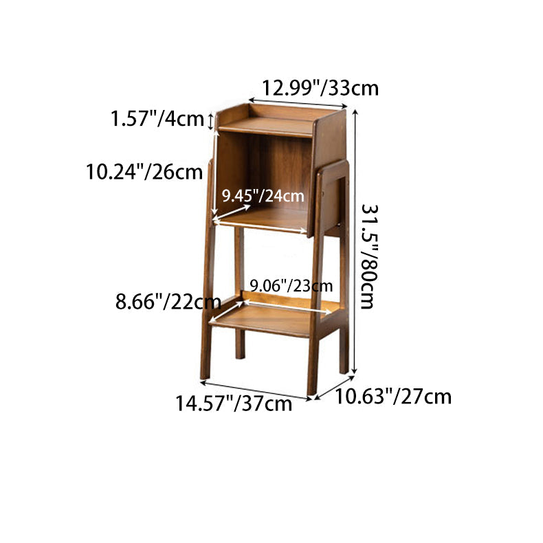 Modern Minimalist Rectangular Bamboo Bookshelf 3/4/5-Tier For Living Room