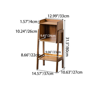 Modern Minimalist Rectangular Bamboo Bookshelf 3/4/5-Tier For Living Room