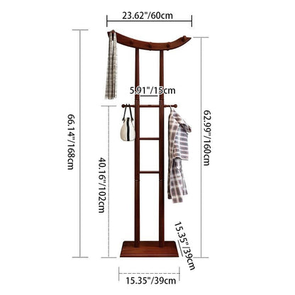 Modern Minimalist Boat-Shaped Hook Solid Wood Display Rack For Living Room