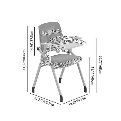 Multi-Function Adjustable Armrests & Foldable Design Desk Chair - Minimalist Office Chair With 180° Flip Desk & Ergonomic Support For Home Office