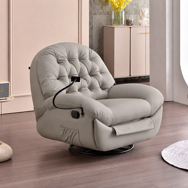 Modern Luxury Comfort Recliner Chair - 360° Rotating Lounge Accent Chair For Living Room