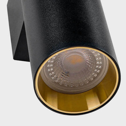 Simple Aluminum Cylindrical 2-Light Wall Sconce Lamp
