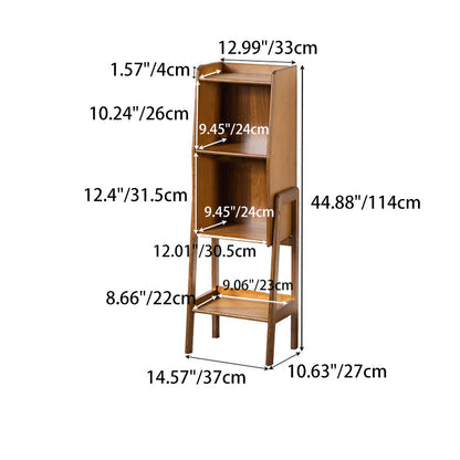 Modern Minimalist Rectangular Bamboo Bookshelf 3/4/5-Tier For Living Room