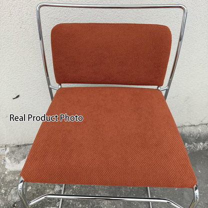 Modern Minimalist Cotton-Linen Steel Rectangular Bar Stool Backrest For Dining Room & Kitchen