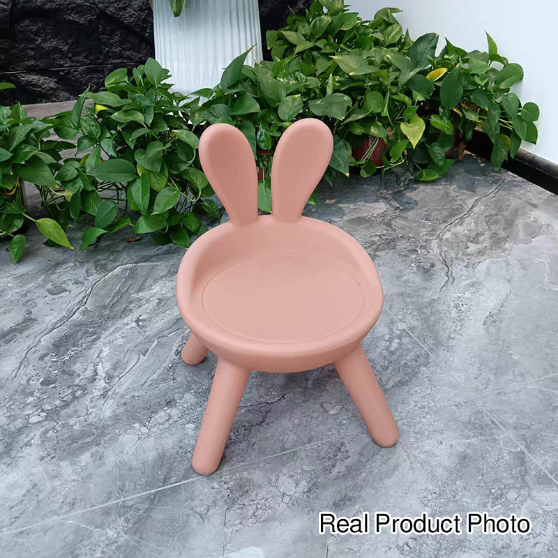Modern Art Deco PE Rabbit Kids Low Stool Backrest Armless For Living Room