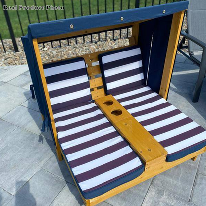 Contemporary Creative Rectangular Kids Polyester Fabric Solid Wood Recliner Backrest For Outdoor