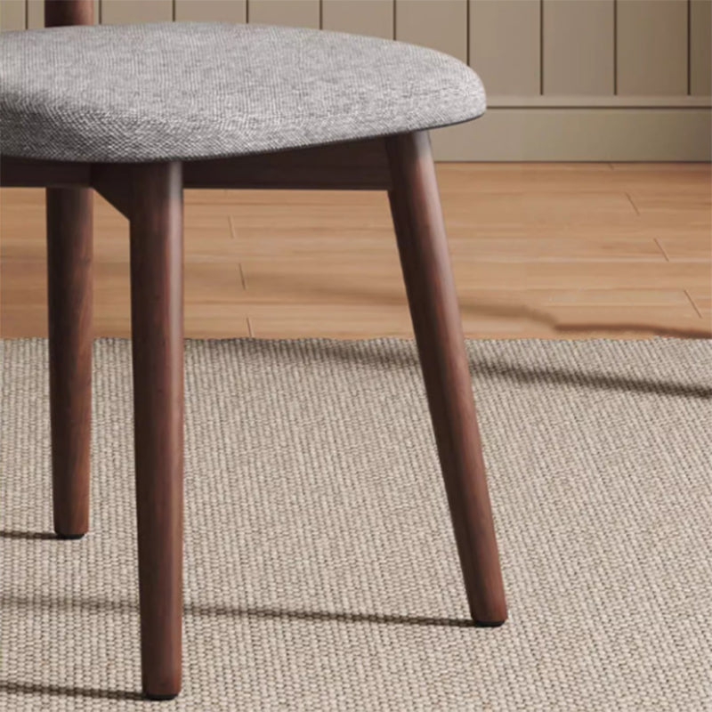 Traditional Vintage Square Rubberwood PU Leather Foam Sponge Armless Dining Chair For Dining Room