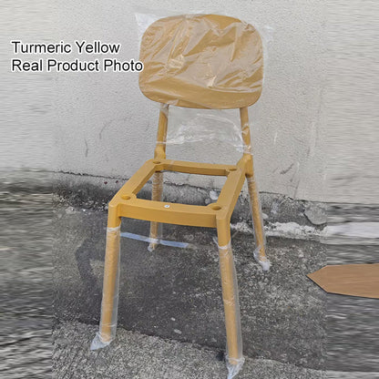 Contemporary Scandinavian Square PP Backrest Dining Chair For Dining Room