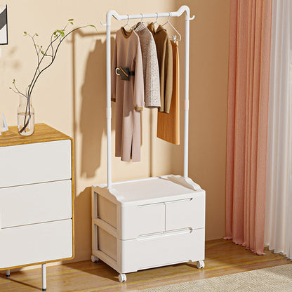 Modern Minimalist Cat Ear Shape Rectangular PP Carbon Steel Movable Storage Cabinet 3-Cabinet For Bedroom