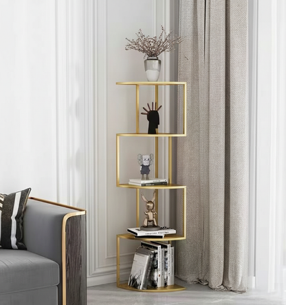 Contemporary Minimalist Square Iron Creative Bookshelf 3/4/5-Tier For Living Room