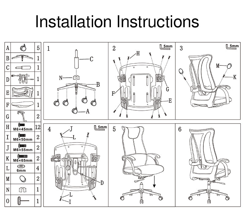 Modern Ergonomic High Back Leather Plywood & Metal Office Chair Executive Swivel Desk Chair With Headrest Lumbar Support Adjustable Rolling Computer Chair