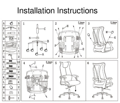 Modern Ergonomic High Back Leather Plywood & Metal Office Chair Executive Swivel Desk Chair With Headrest Lumbar Support Adjustable Rolling Computer Chair