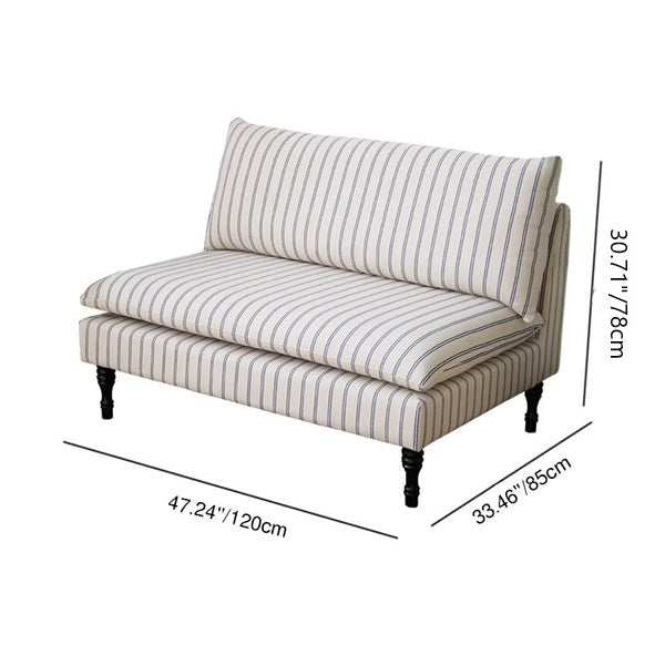 Traditional French Solid Wood Fabric Rectangular Cylindrical Accent Chair With Backrest For Living Room