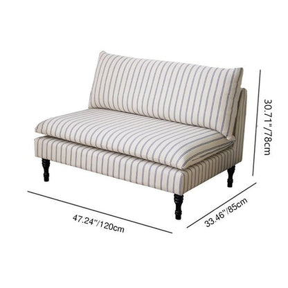 Traditional French Solid Wood Fabric Rectangular Cylindrical Accent Chair With Backrest For Living Room