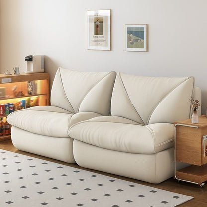 Modern Minimalist Rectangular Corduroy Foam Sponge Accent Chair Backrest Armless For Living Room
