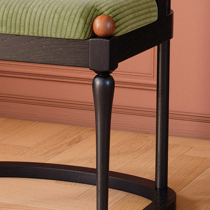 Vintage Upholstered Dining Chair - Ash Wood Frame High Resilience Sponge Cushion Lounge Chair For Kitchen & Dining Room