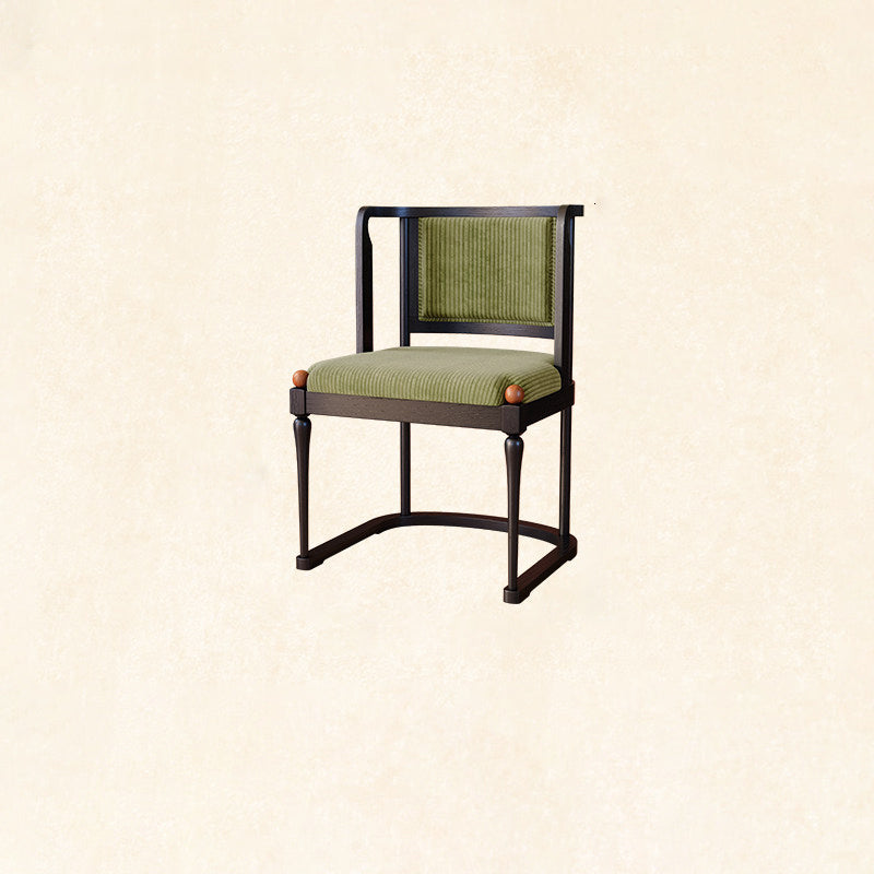 Vintage Upholstered Dining Chair - Ash Wood Frame High Resilience Sponge Cushion Lounge Chair For Kitchen & Dining Room