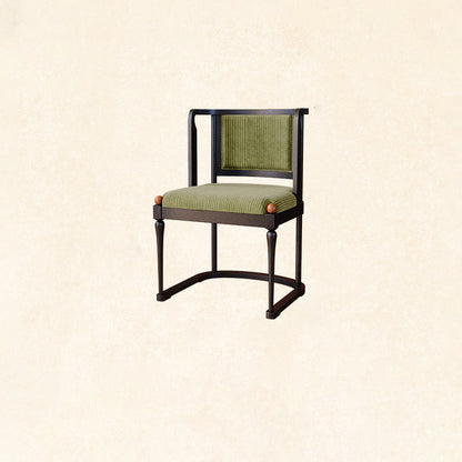 Vintage Upholstered Dining Chair - Ash Wood Frame High Resilience Sponge Cushion Lounge Chair For Kitchen & Dining Room