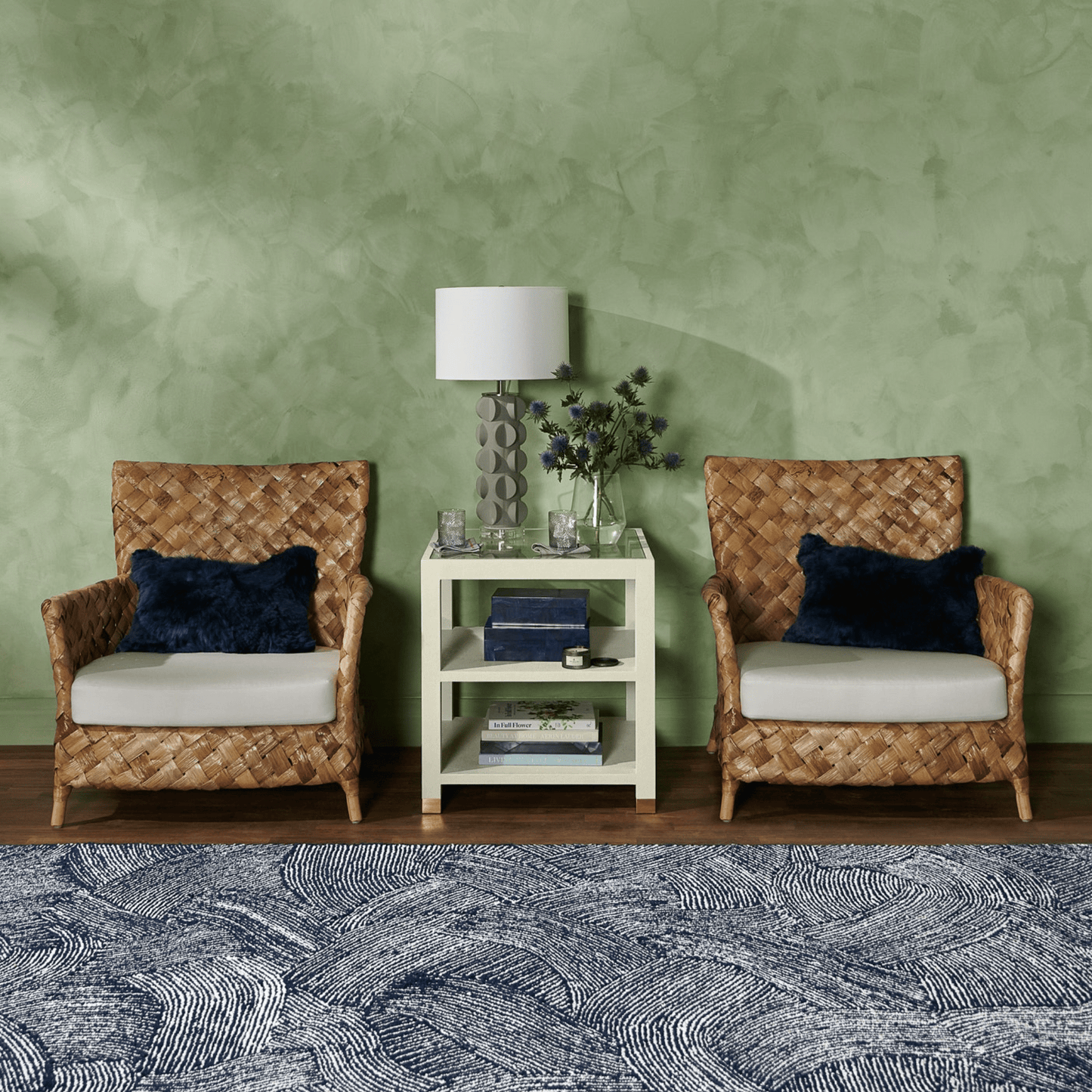 Contemporary Nordic Artisan Indonesian Natural Rattan Weaving Lounge Chair - Armchair With Thick Handwoven Texture For Living Room