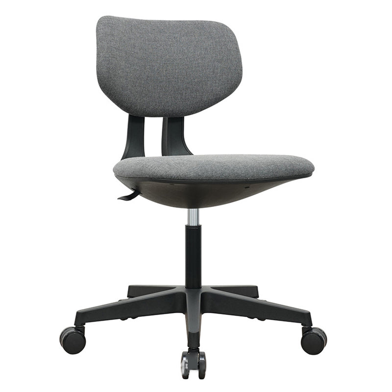 Modern Minimalist PP & Nylon & Linen Metal Swivel Desk Chair With Adjustable Height & Backrest For Home Office & Bedroom