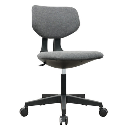 Modern Minimalist PP & Nylon & Linen Metal Swivel Desk Chair With Adjustable Height & Backrest For Home Office & Bedroom