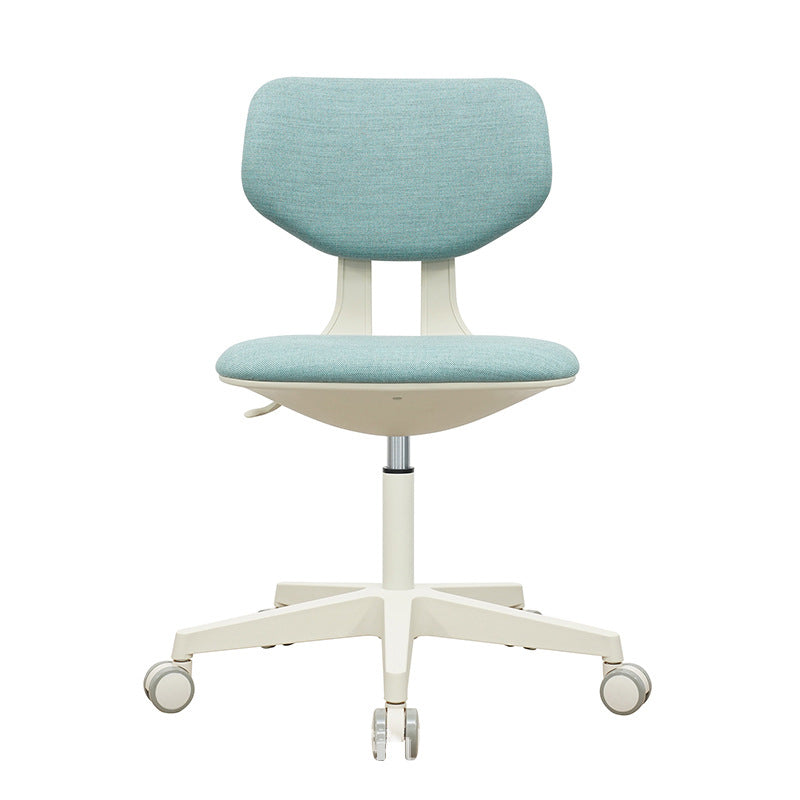 Modern Minimalist PP & Nylon & Linen Metal Swivel Desk Chair With Adjustable Height & Backrest For Home Office & Bedroom