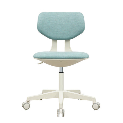 Modern Minimalist PP & Nylon & Linen Metal Swivel Desk Chair With Adjustable Height & Backrest For Home Office & Bedroom