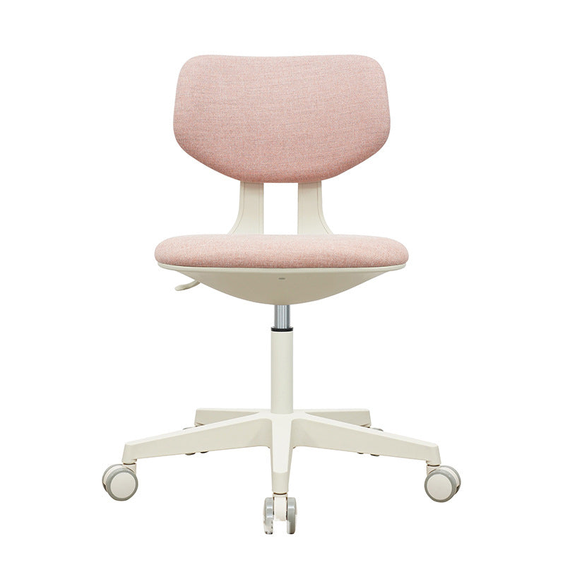 Modern Minimalist PP & Nylon & Linen Metal Swivel Desk Chair With Adjustable Height & Backrest For Home Office & Bedroom