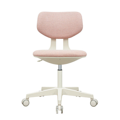 Modern Minimalist PP & Nylon & Linen Metal Swivel Desk Chair With Adjustable Height & Backrest For Home Office & Bedroom