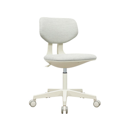 Modern Minimalist PP & Nylon & Linen Metal Swivel Desk Chair With Adjustable Height & Backrest For Home Office & Bedroom