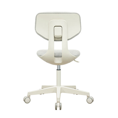 Modern Minimalist PP & Nylon & Linen Metal Swivel Desk Chair With Adjustable Height & Backrest For Home Office & Bedroom