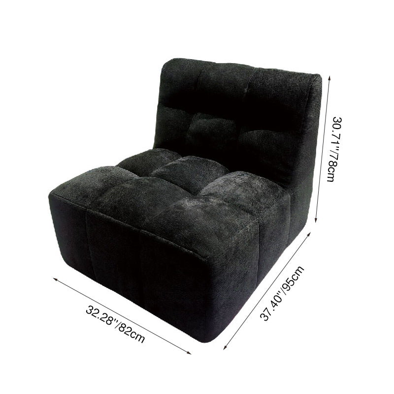 Modern Minimalist Chenille Compression Sofa - Frame-Free High Resilience Foam Portable Couch In Single & Loveseat Options For Living Room