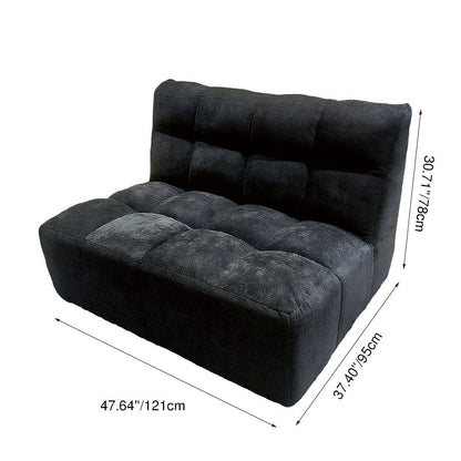 Modern Minimalist Chenille Compression Sofa - Frame-Free High Resilience Foam Portable Couch In Single & Loveseat Options For Living Room