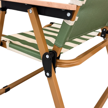 Contemporary Creative Oxford Fabric Carbon Steel Portable Foldable Camping Chair With Backrest & Armrests For Outdoor