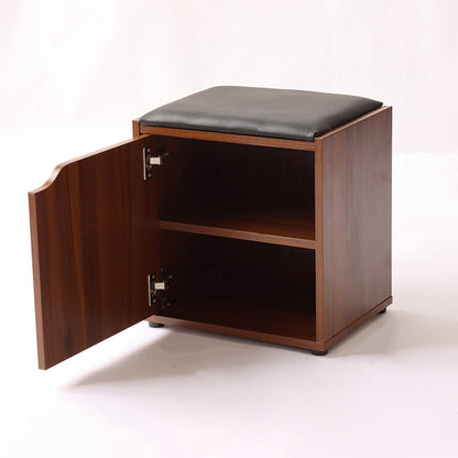 Modern Minimalist Faux Leather Particle Board Rectangular Shoe Bench With 2/3-Tier Storage With Seating For Entryway