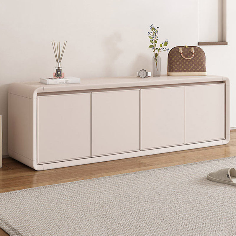 Modern Luxury Aluminum Alloy Rounded Rectangular Shoe Bench With 3-Tier Storage For Entryway