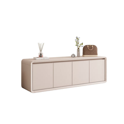Modern Luxury Aluminum Alloy Rounded Rectangular Shoe Bench With 3-Tier Storage For Entryway