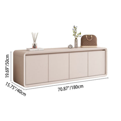 Modern Luxury Aluminum Alloy Rounded Rectangular Shoe Bench With 3-Tier Storage For Entryway