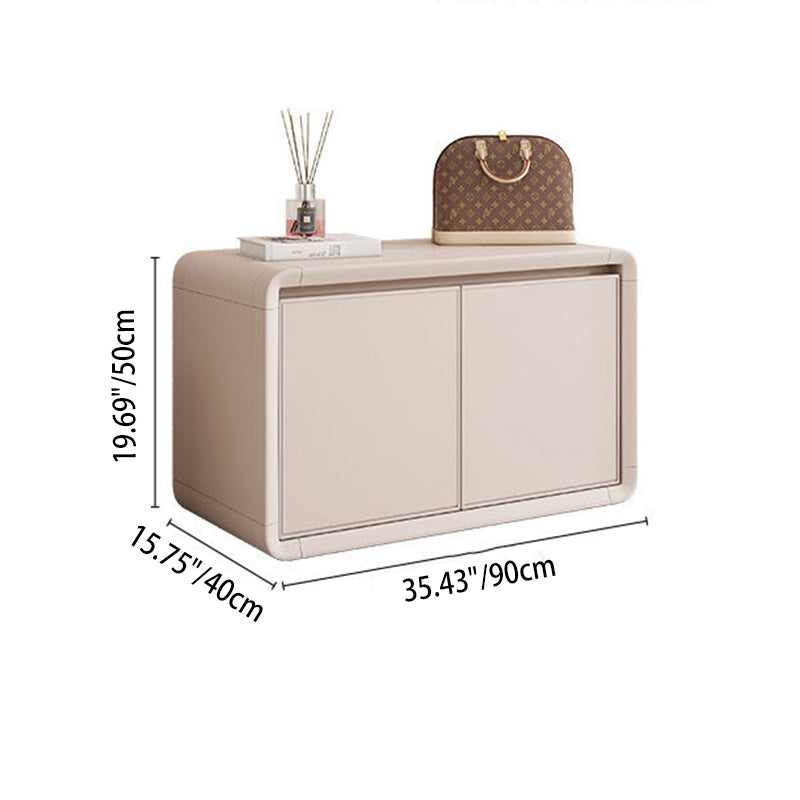 Modern Luxury Aluminum Alloy Rounded Rectangular Shoe Bench With 3-Tier Storage For Entryway