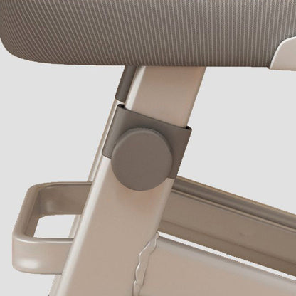 Modern Minimalist PP Mesh Fabric Rounded Ergonomic Desk Chair With Adjustable Armrests Height Adjustment & Headrest For Home Office