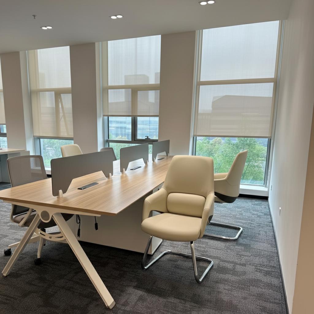 Modern Minimalist Cantilever Plywood Metal Office Chair - Ergonomic Mid-Back Leather Guest Chair For Office & Reception