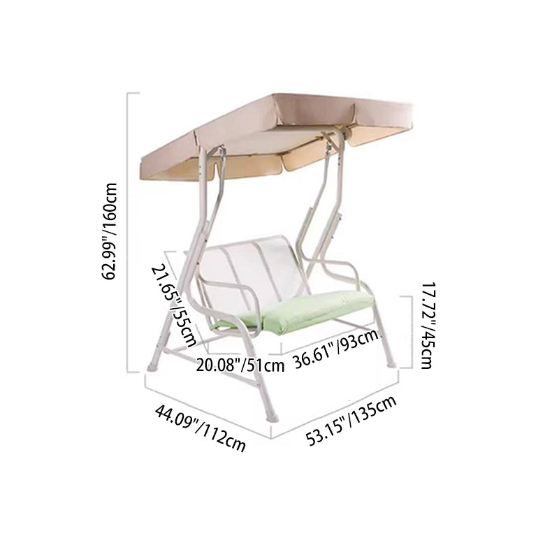 Modern Minimalist Stainless Steel Iron PVC Fabric Triangle Frame Swing Chair Waterproof Hanging Rocking Chair For Outdoor