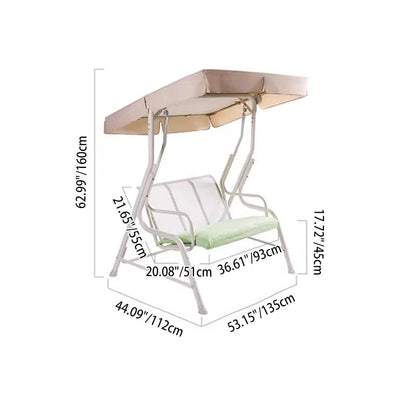Modern Minimalist Stainless Steel Iron PVC Fabric Triangle Frame Swing Chair Waterproof Hanging Rocking Chair For Outdoor