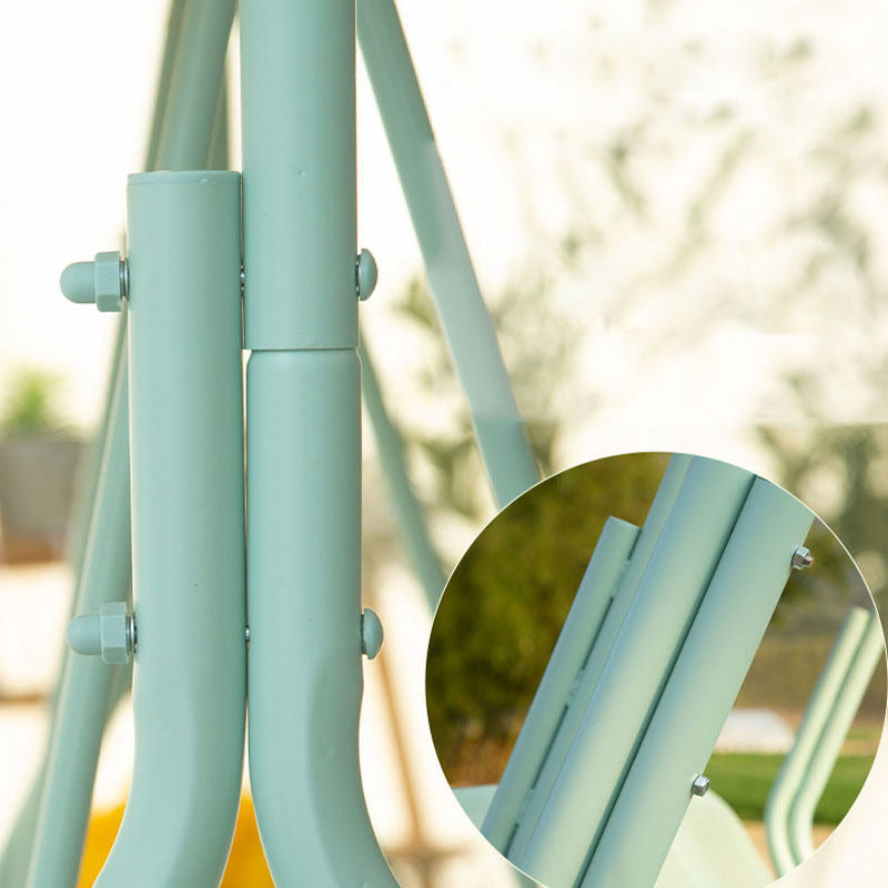 Modern Minimalist Stainless Steel Iron PVC Fabric Triangle Frame Swing Chair Waterproof Hanging Rocking Chair For Outdoor