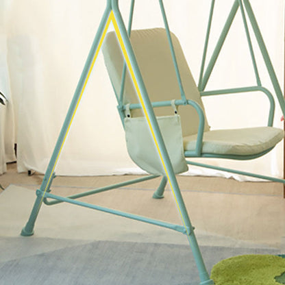 Modern Minimalist Stainless Steel Iron PVC Fabric Triangle Frame Swing Chair Waterproof Hanging Rocking Chair For Outdoor