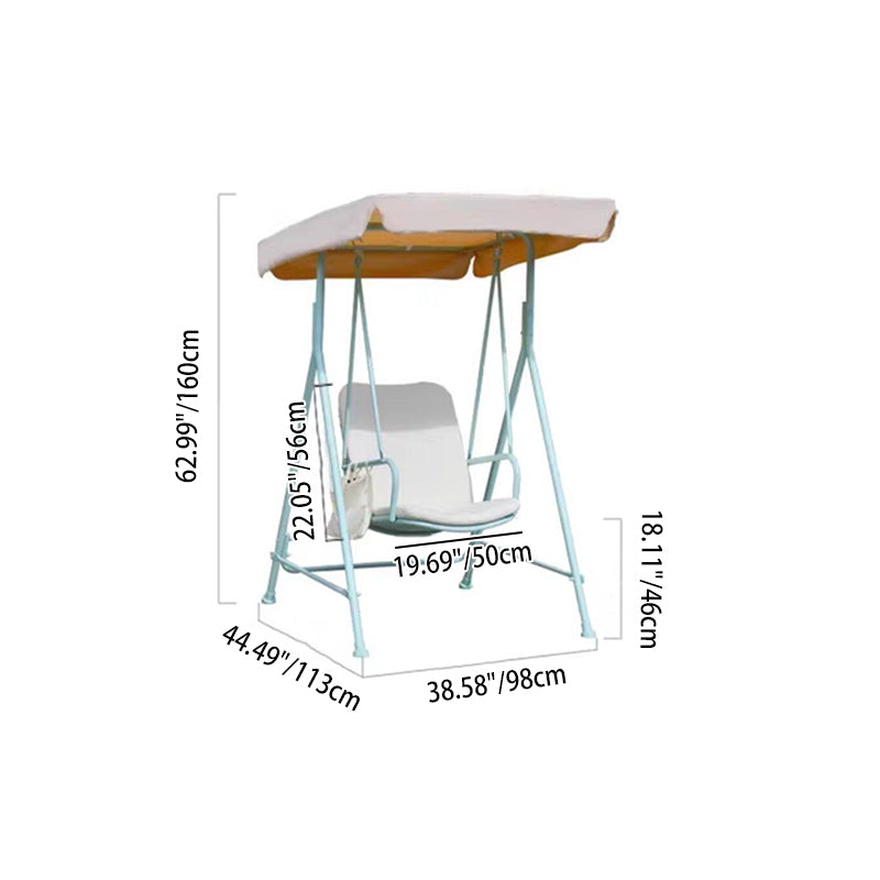 Modern Minimalist Stainless Steel Iron PVC Fabric Triangle Frame Swing Chair Waterproof Hanging Rocking Chair For Outdoor