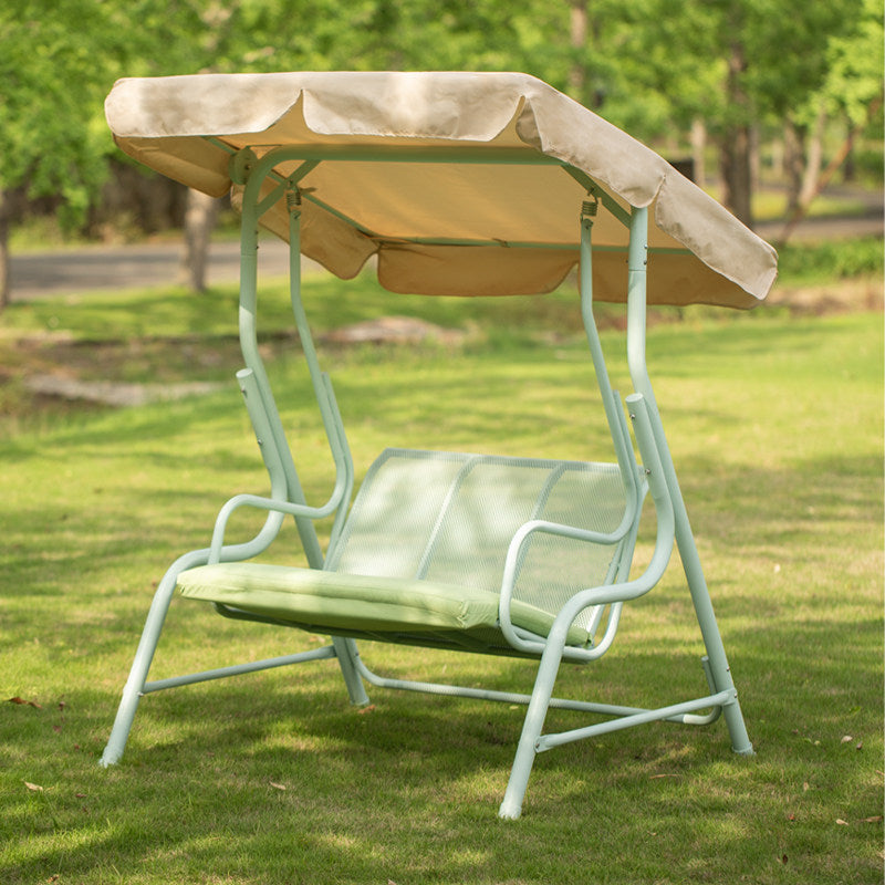 Modern Minimalist Stainless Steel Iron PVC Fabric Triangle Frame Swing Chair Waterproof Hanging Rocking Chair For Outdoor