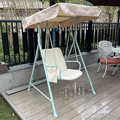 Modern Minimalist Stainless Steel Iron PVC Fabric Triangle Frame Swing Chair Waterproof Hanging Rocking Chair For Outdoor