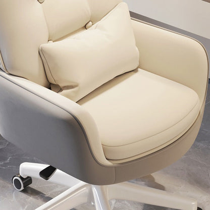 Modern Minimalist Ergonomic Nylon Synthetic Fabric Height Adjustable Movable Rotatable Desk Chair With Backrest Armrest For Home Office